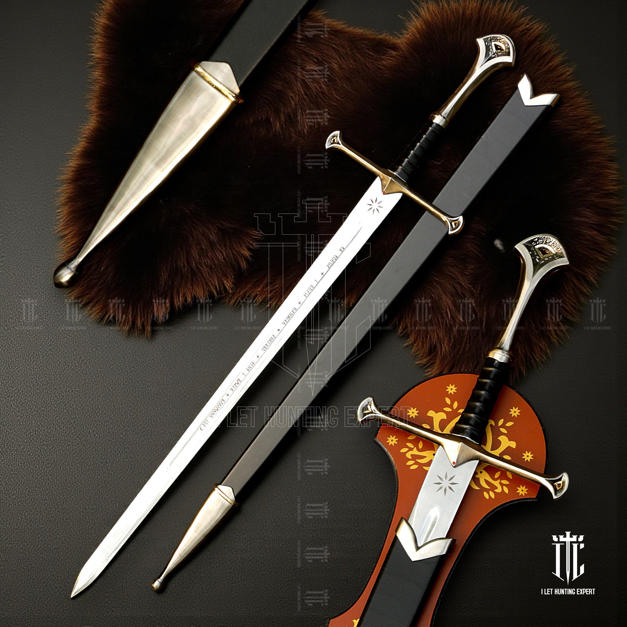 Anduril Sword of Aragorn Strider With Free Scabbard - Real Life Replica